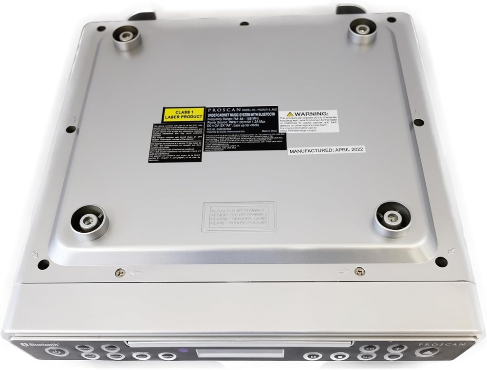 Elegant Under Counter CD Player with Bluetooth & Remote Control for Kitchen