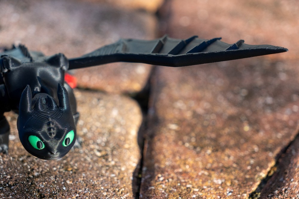 3D Printed How to Train Your Dragon Multicolor PLA Fully Articulated Custom