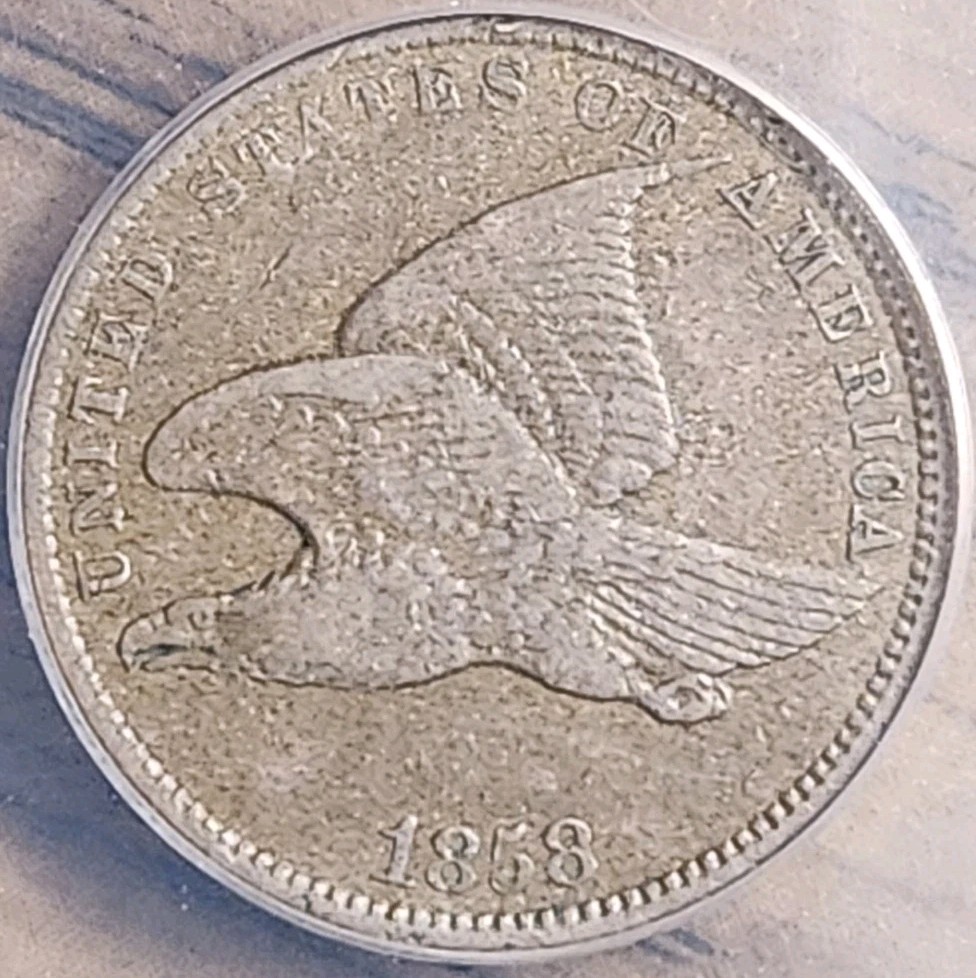 1858 Small Letters Flying Eagle ANACS VF35 #3780