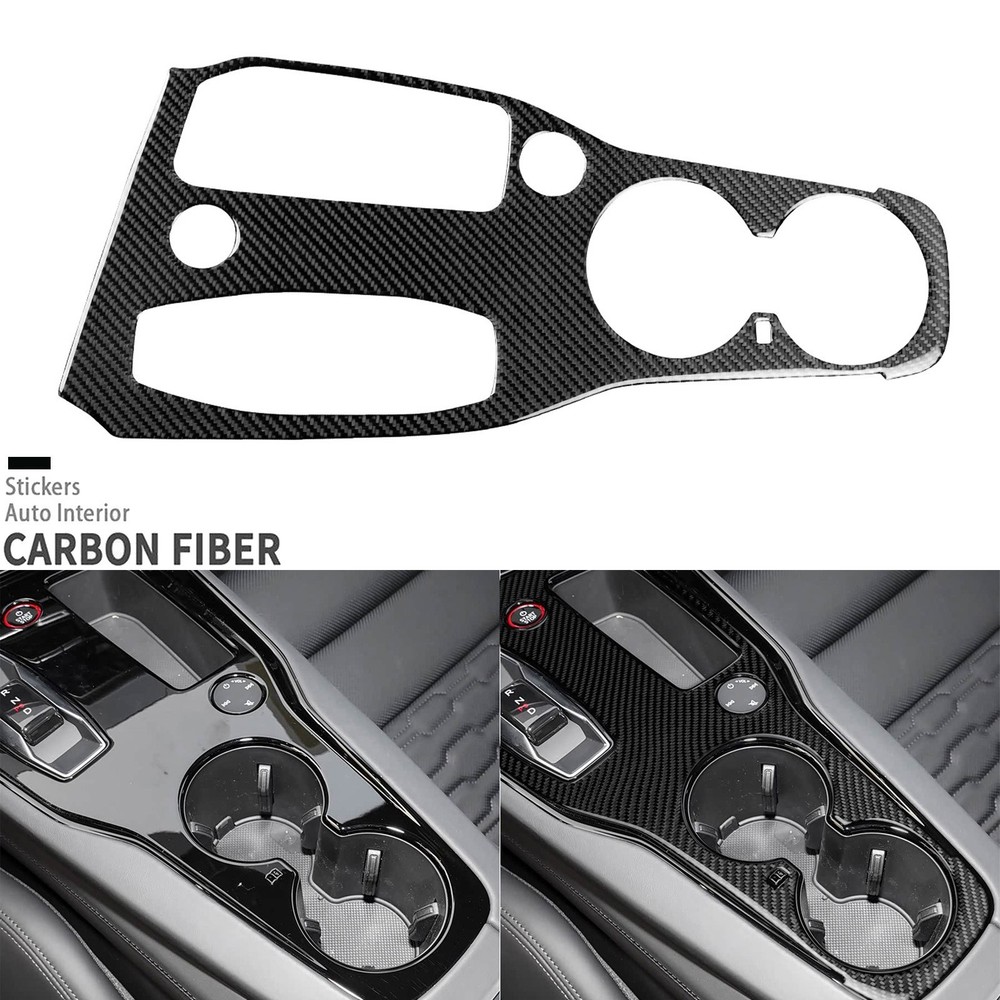 Real Carbon Fiber Console Gear Shift Panel Cover For Audi RS e-tron GT 2021-2025