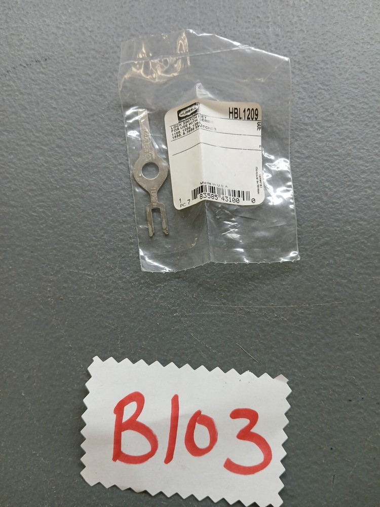 Hubbell 1209 Electric Switch Key