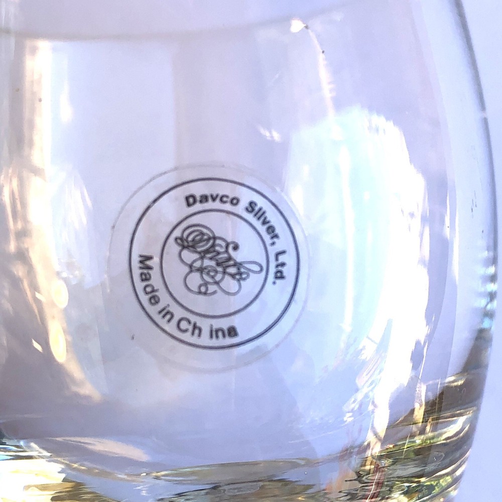 DAVCO SILVER LTD Set Of 4 Grape Silver Plated & Glass Cordial Liquor Glasses