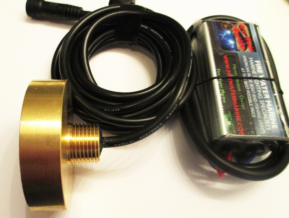 100W 8000 LUMEN BLUE GARBOARD LED BOAT DRAIN PLUG LIGHT MARINE 3/4 1/2 NPT