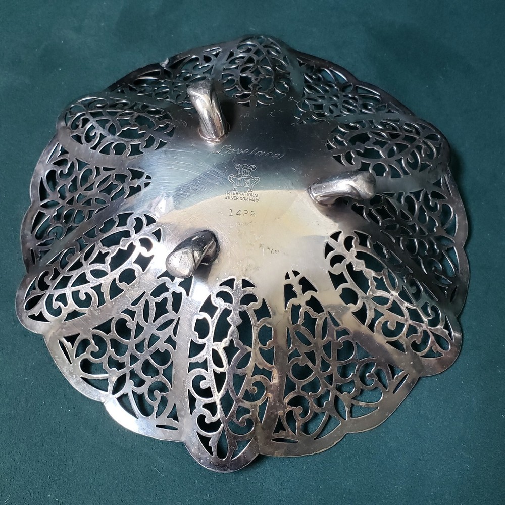 Vintage Lovelace International Silver Co. Candy Dish EPNS #1428