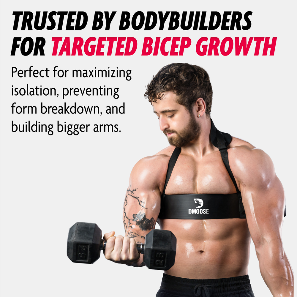 DMoose Arm Blaster for Bigger Biceps & Triceps, Isolation Training Workout
