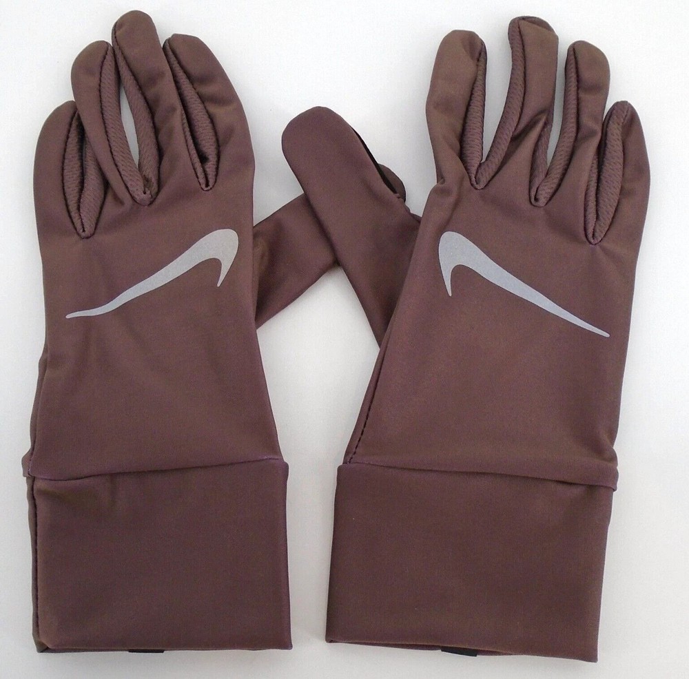 Nike Lightweight Tech Gloves Women's Medium Touch Screen Dark Wine/Silver