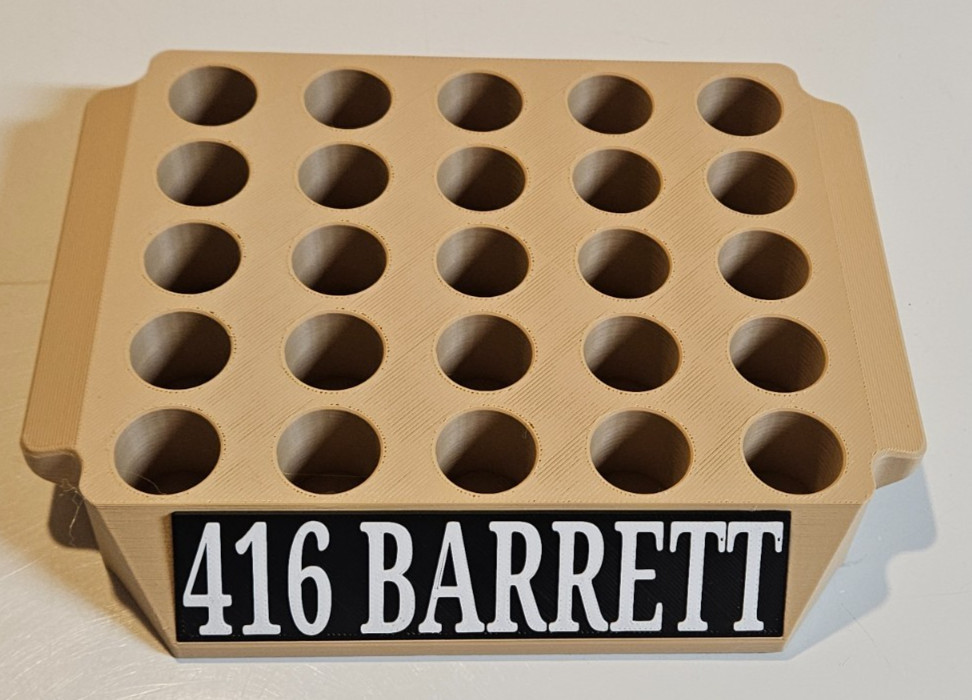 Reloading Tray for 416 Barrett - 25 round capacity