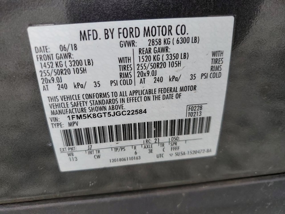 Camera/Projector Camera Rear Fits 17-19 EXPLORER 1964251