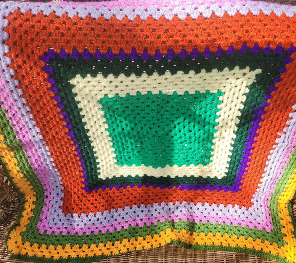 38×38 Handmade Afghan Quilt Throw