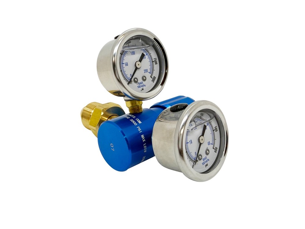 400PSI Adjustable Flow Nitrogen Regulator with Liquid Filled Gauges
