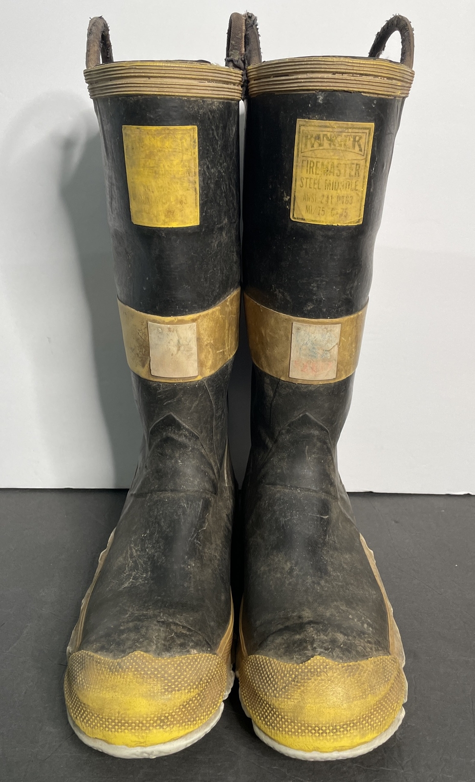 Vintage Ranger Rubber Co Firemaster Steel Toe Insulated Boots Size 10.5 USA Made