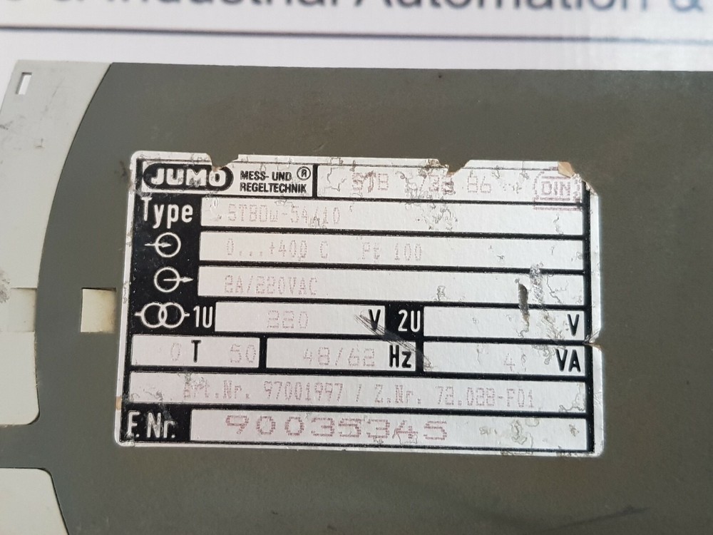 JUMO STB0W-54/10 Temperature Controller 97001997