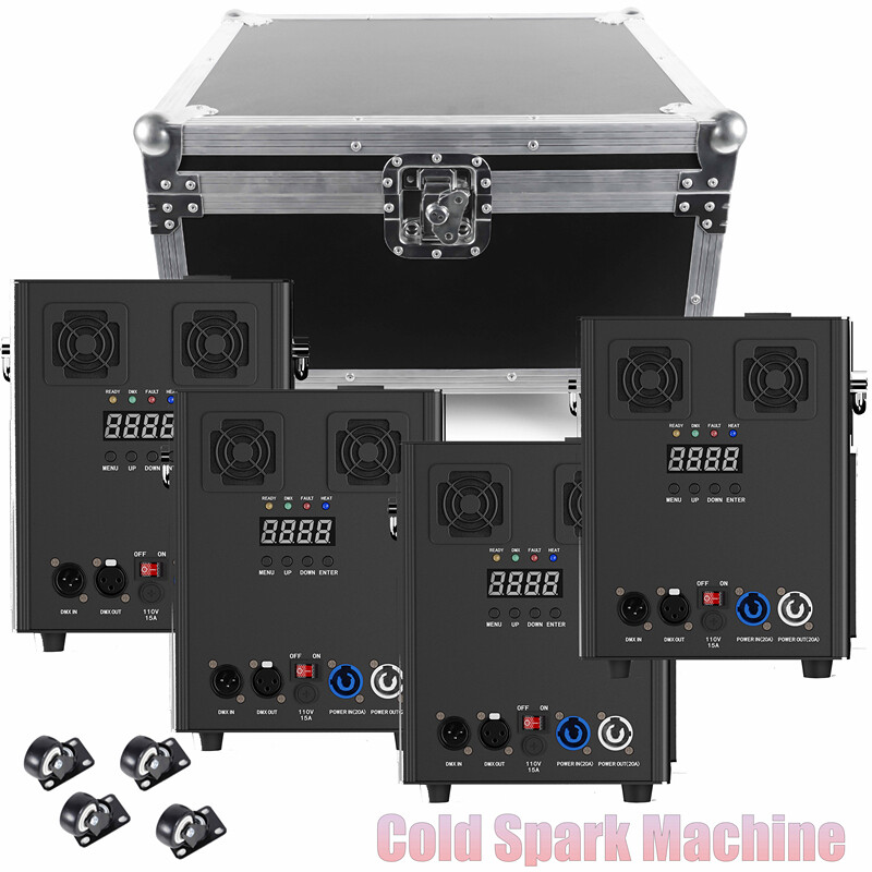700W Cold Spark Machine Stage Effect DMX Firework Machine DJ Event Party & Case