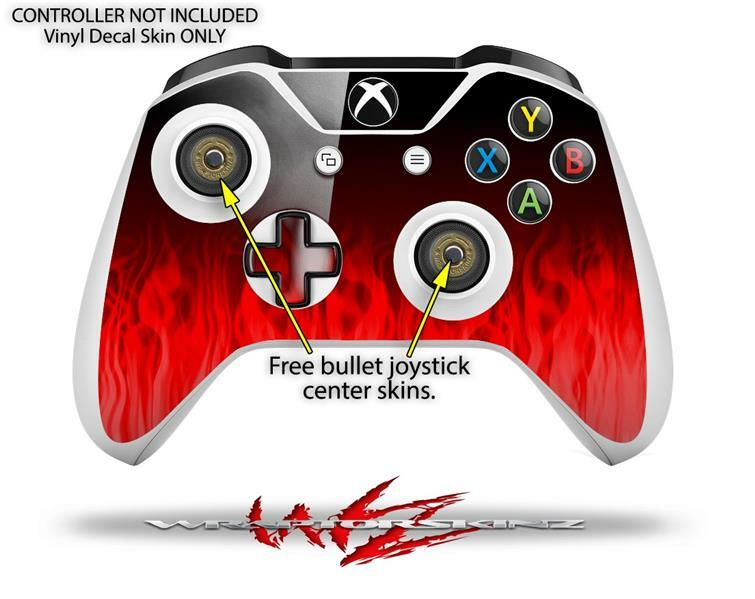 Skin XBOX One S Console Controller Fire Red