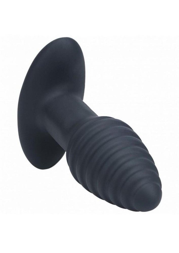 Levelz Vibrating & Rotating Ribbed Silicone Rechargeable Anal Plug with Remote C