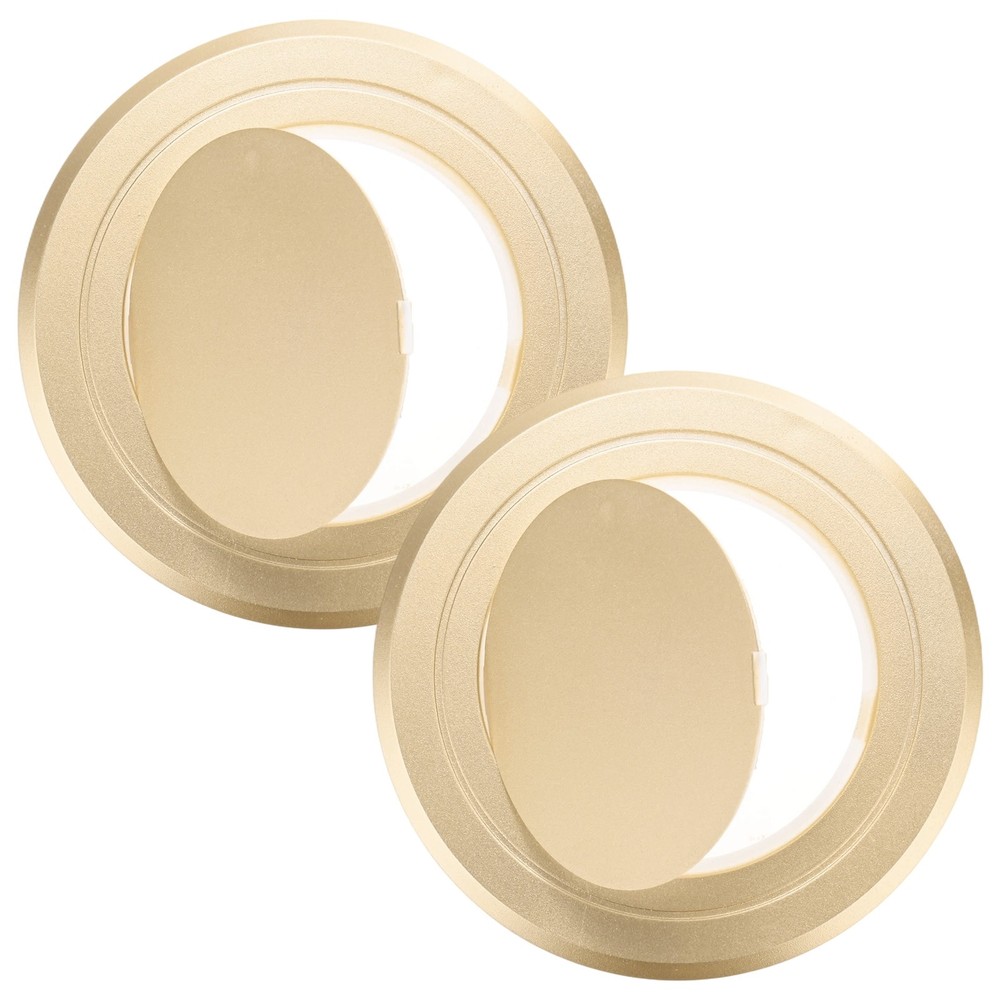 2-Pack Access Panel for Drywall, 3x3 Inch Round Plastic Removable [Gold Tone]