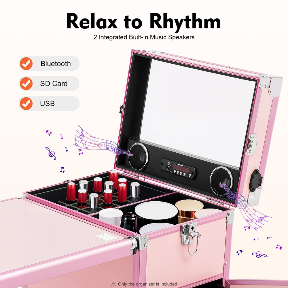 Foldable Nail Desk, Professional Makeup Storage Manicure Dressing Table