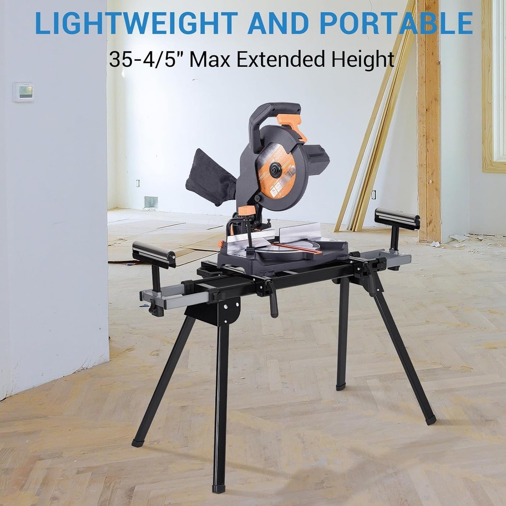 Universal Miter Saw Stand 330Lb Load Capacity Adjustable Support Arms