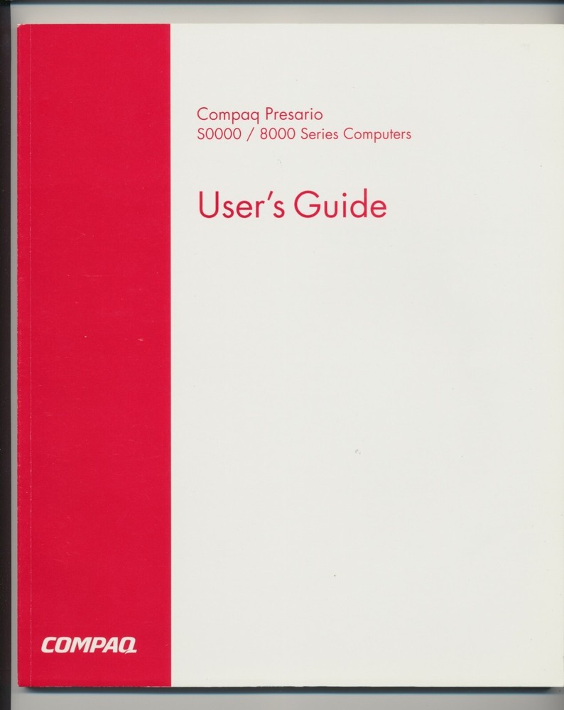 Compaq Presario S0000/8000 Series Computers User's Guide