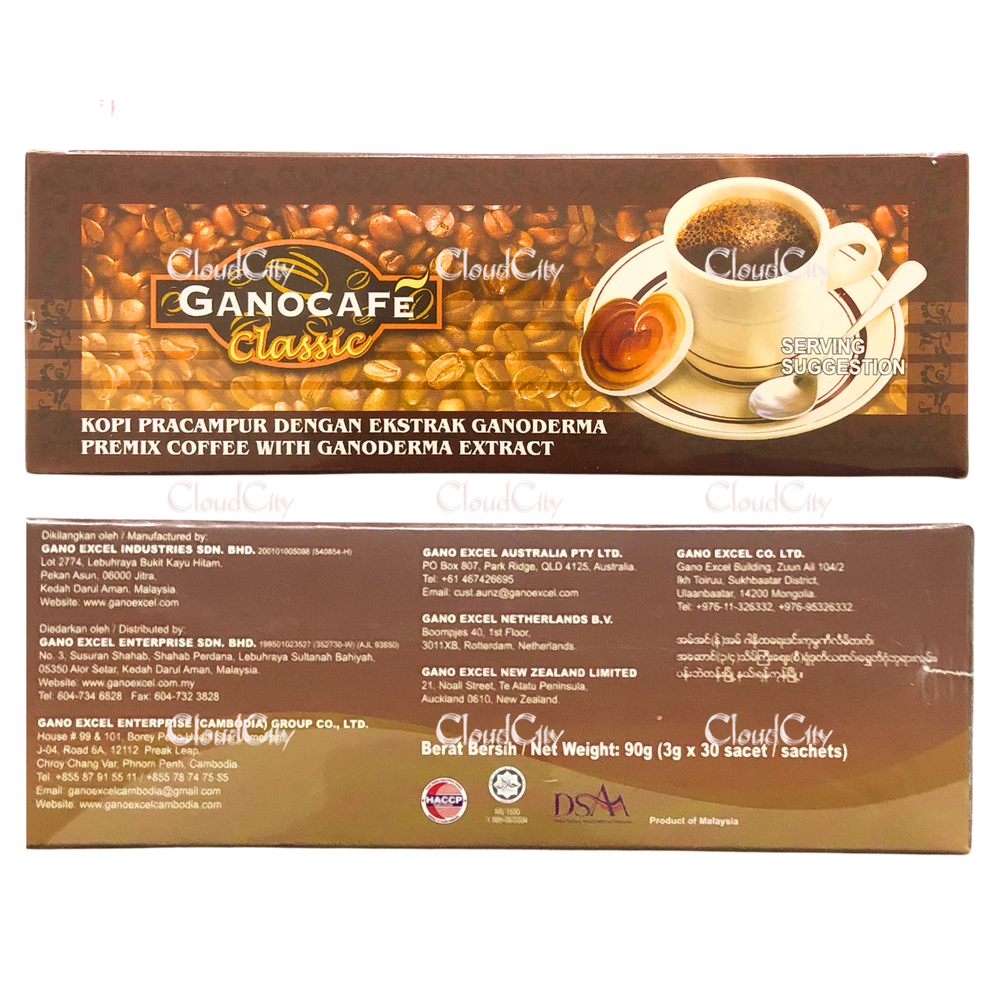 Gano Excel GanoCafe Classic Ganoderma Instant Coffee 30 Sachets