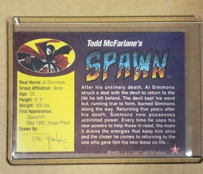 WIZARD SPAWN CARD AUTOGRAPHED BY AL SIMMONS AKA SPAWN