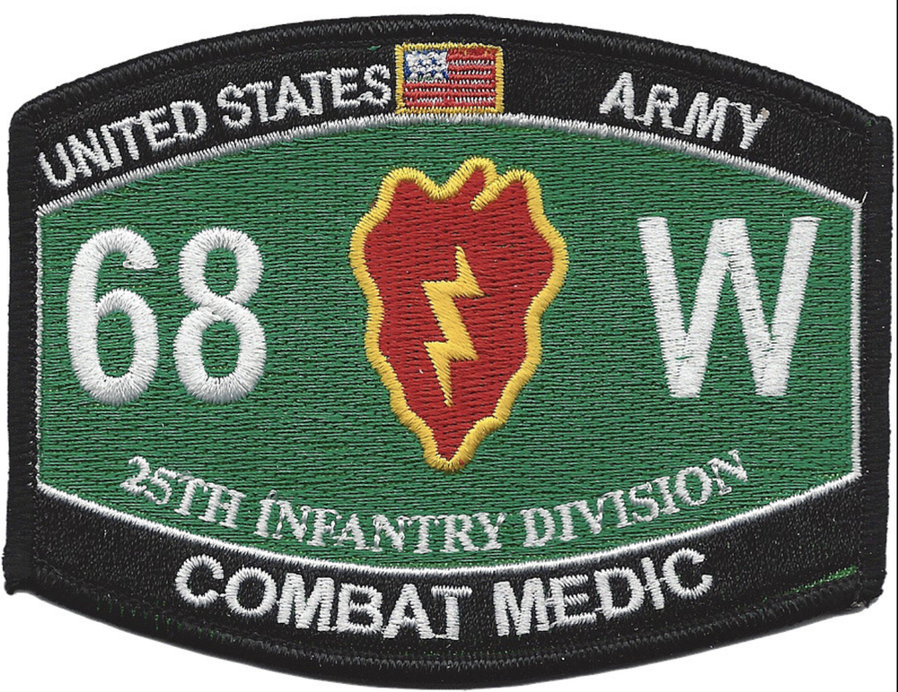 4.5" ARMY MOS 25TH INFANTRY DIVISION COMBAT MEDIC EMBROIDERED PATCH