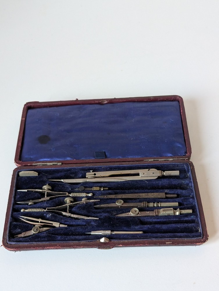 Vintage Precision Drafting Drawing Set in Case