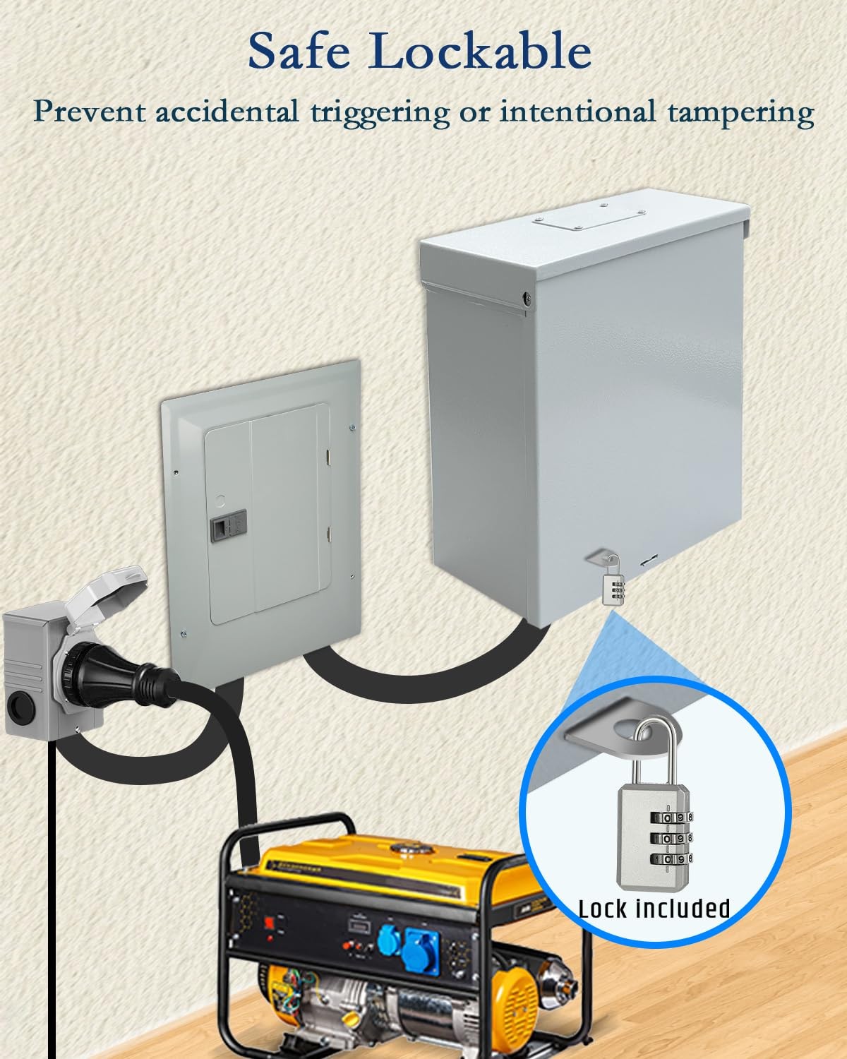 JACEPFY 125A Automatic Transfer Switch for Generator, 3P, 120/240V Dual...