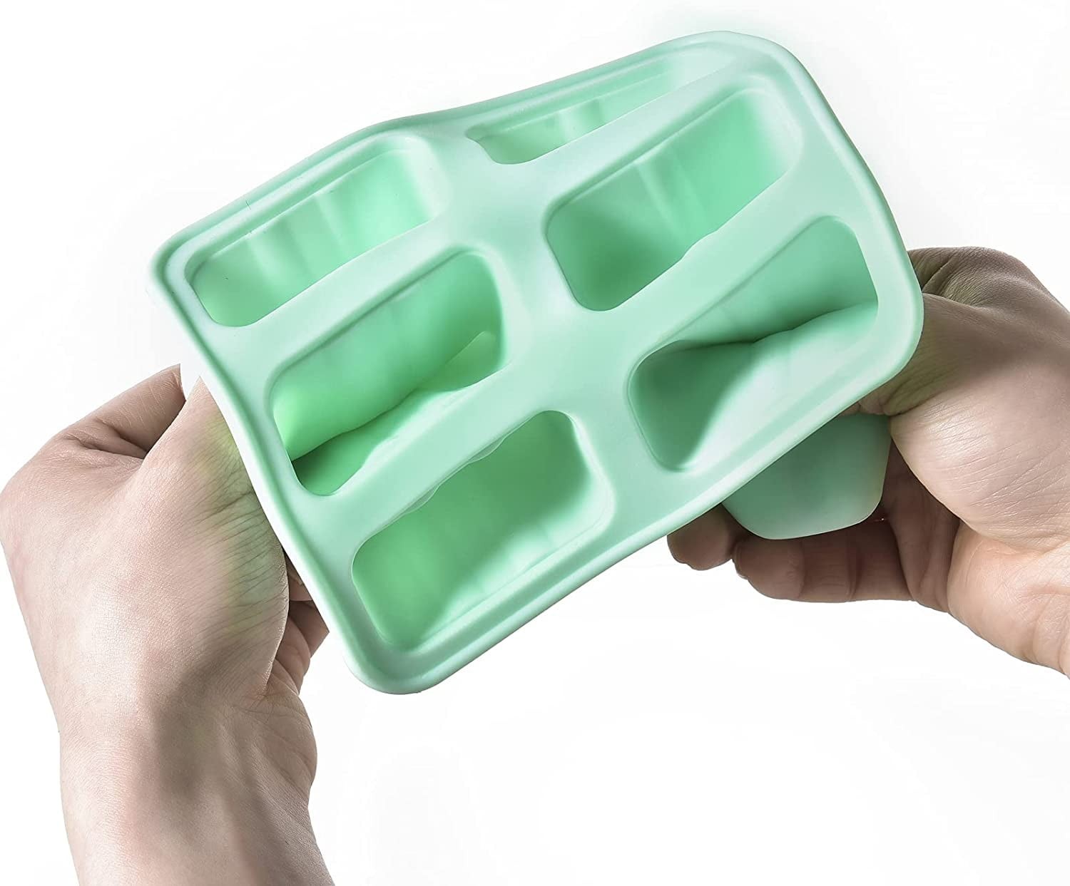 Silicone Ice Pop Molds 6-Well Easy Release, BPA Free Silicone Ice Cream Mold