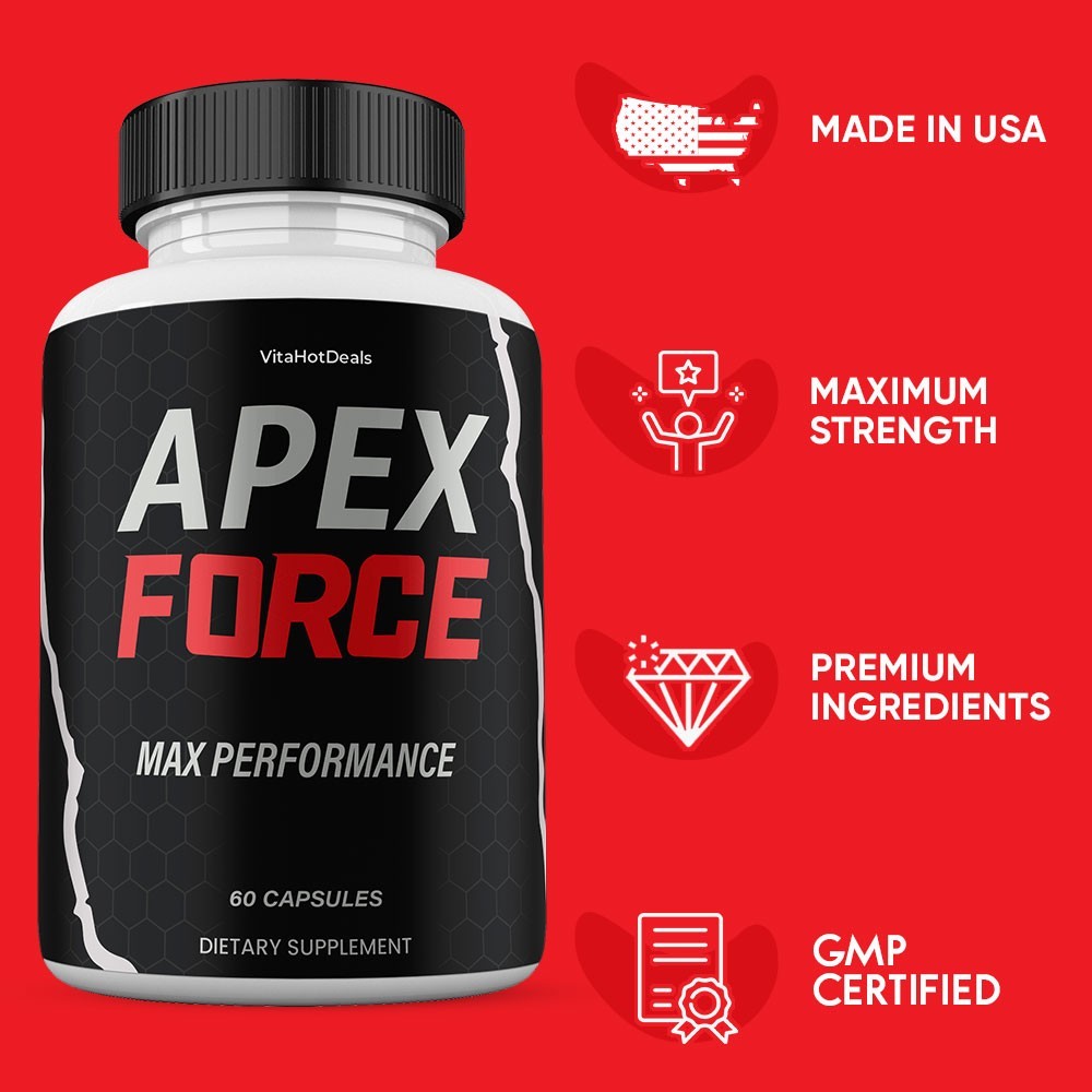 Apex Force Capsules, Max Strength, ApexForce Supplement (5 Pack)
