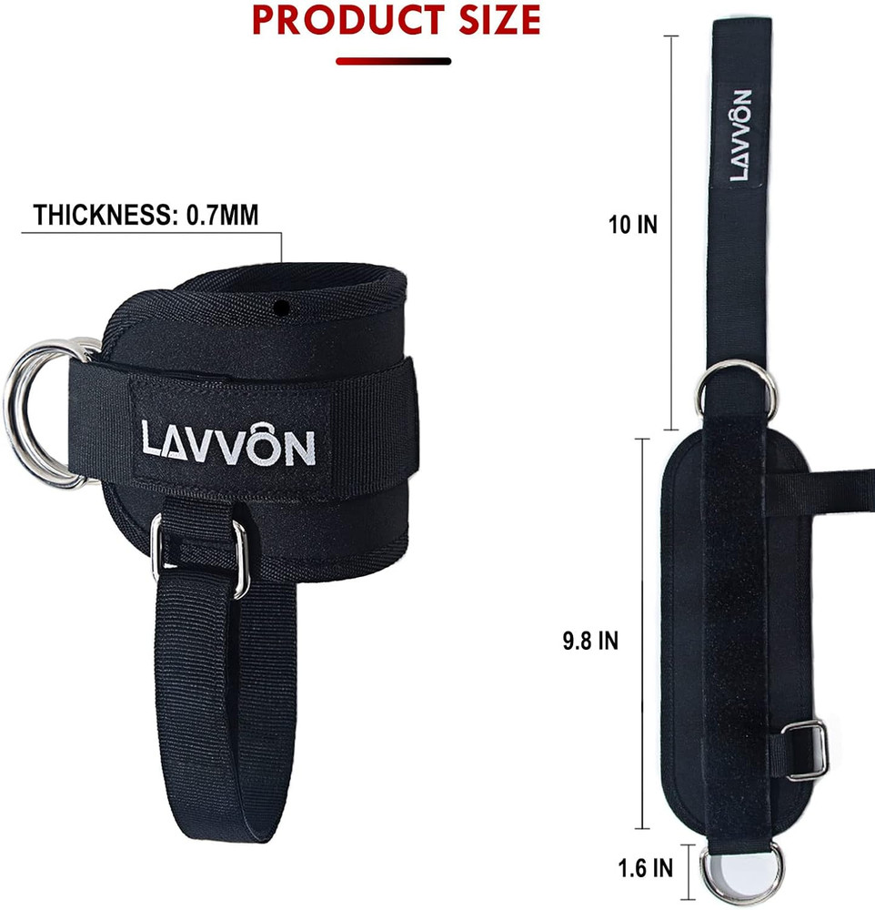 Ankle Straps for Cable Machines Kickbacks - Adjustable Comfort Ankle Cable Attac
