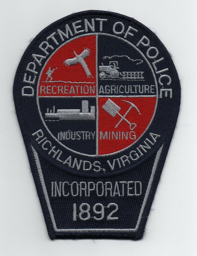 Richlands (Virginia) Police Uniform Patch, Mint