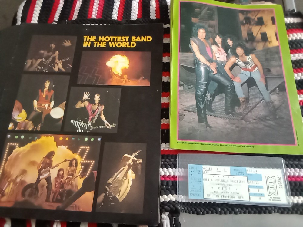 Kiss 💋 Ticket Stub History  Lick It Up Tour, 1-27-84, Long Beach CA Full Ticket