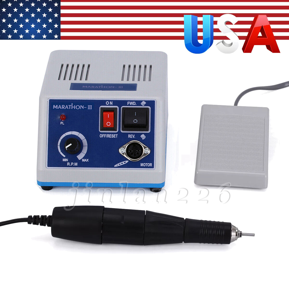 Dental Lab Marathon Electric Micromotor Polishing Unit + 35K rpm Motor Handpiece