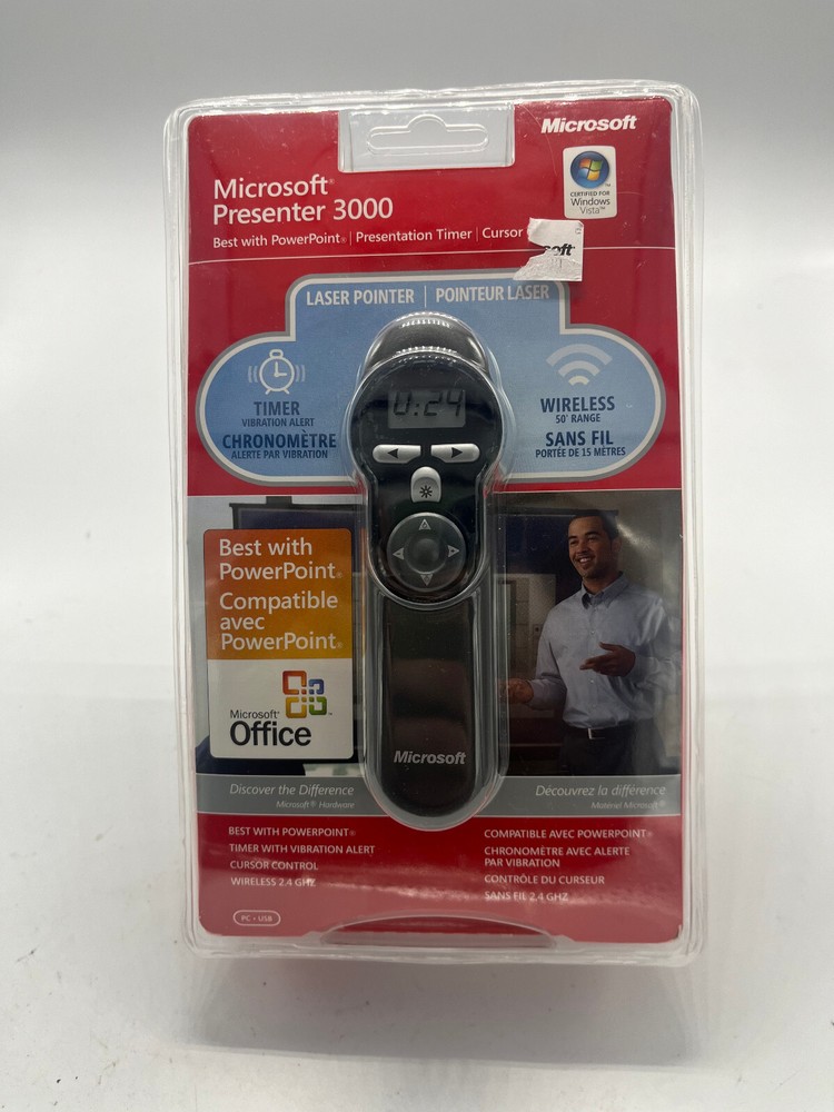Microsoft Presenter 3000 72D-00001 Gray RF Wireless Presenter 3000