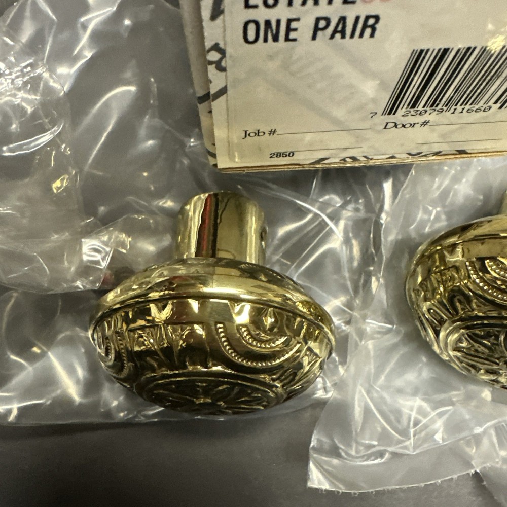 Baldwin Estate 5067-030-MR Pair Polished Brass Knobs
