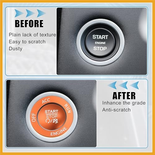 Engine Start Stop Button Cover Kit One Click Push Start Button Trim Sticker