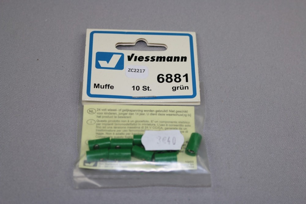 ZC2217 Viessmann train accessory 6881 10 plug electrical connection green plug