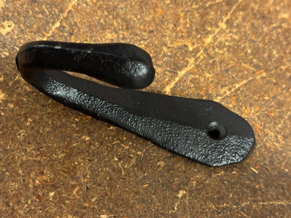 Solid Cast Iron Hook Medieval Primitive Glazed Iron Hammer Coffee Cup Mug Key 4"