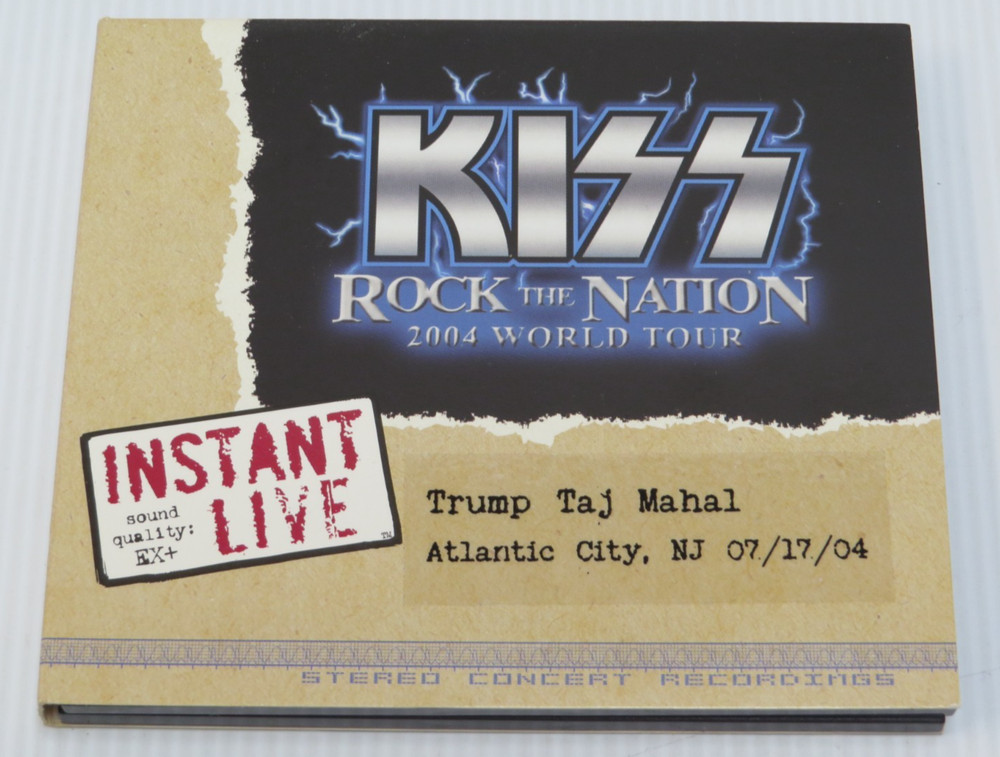 KISS OFFICIAL INSTANT LIVE 2 CD SET 2004 ROCK THE NATION ATLANTIC CITY 7/17/04