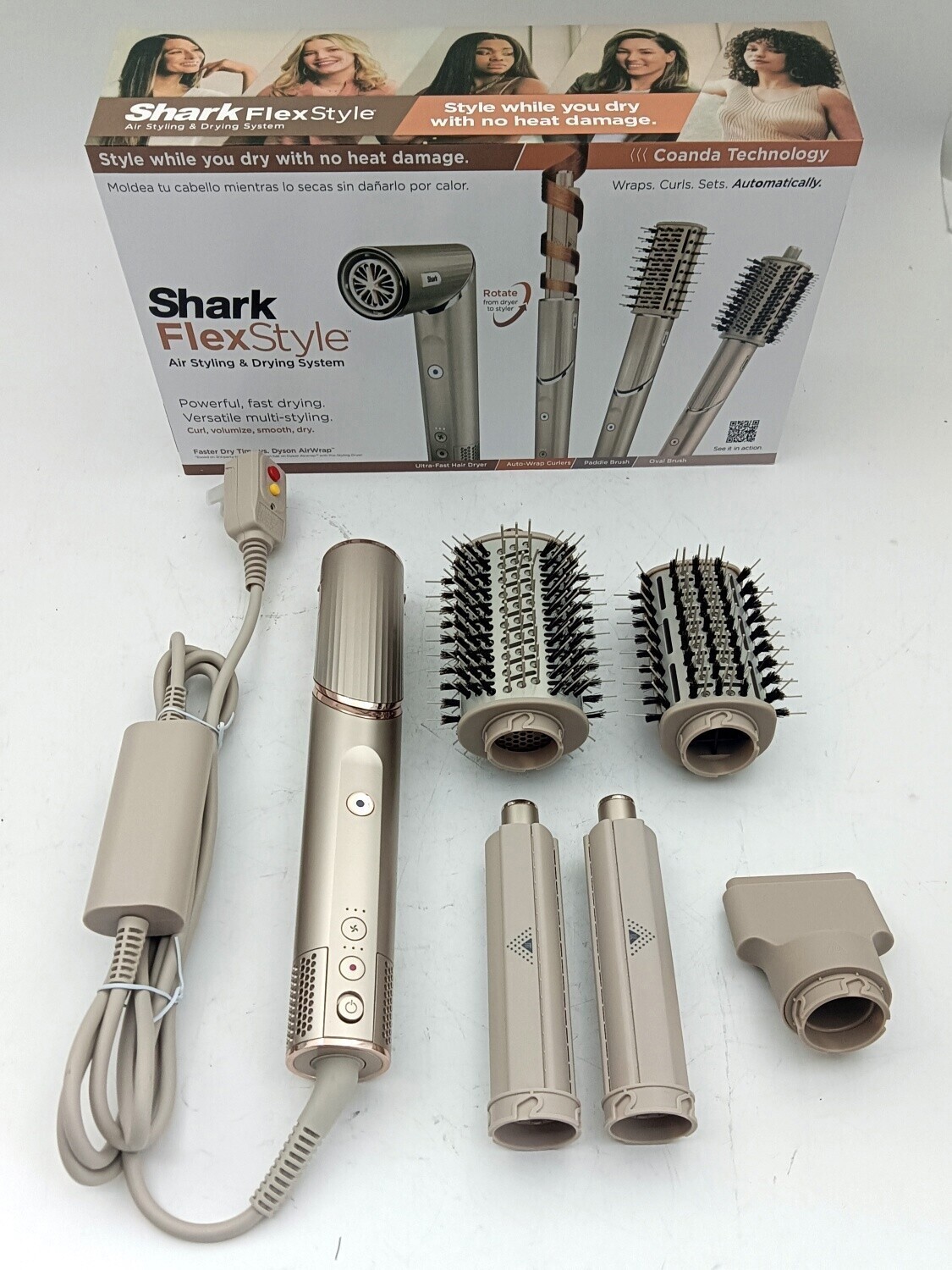 Shark Flex Style 1300W Air Styling & Drying System - Stone (HD430) Open STOCK US