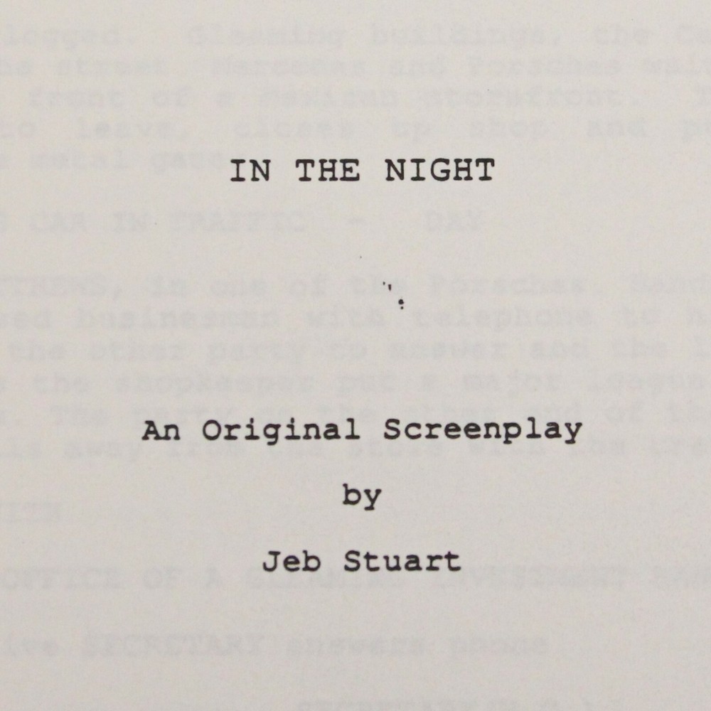 In The Night Screenplay Script Jeb Stuart 20th Century Fox Dec 16 1988