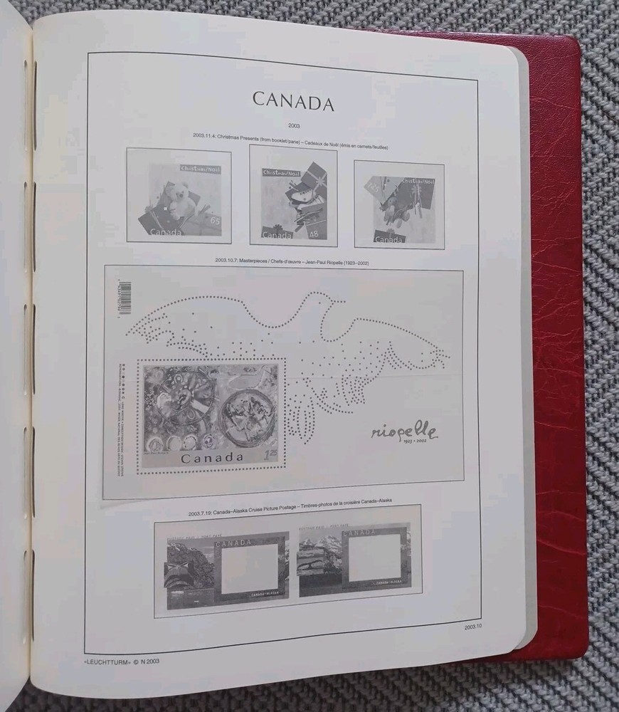Lighthouse Stamp Album Canada, Hingeless, (1996-2003) RED