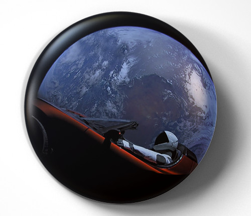 SpaceX Starman - pin pinback button