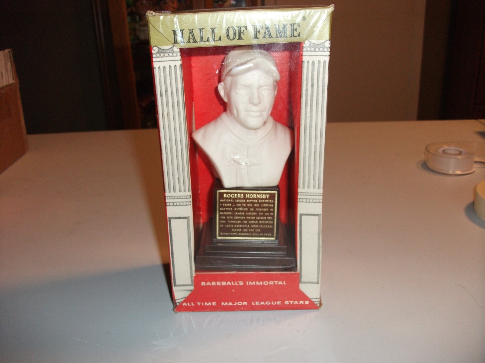 Rogers Hornsby 1963 MLB Baseball Sports Hall Of Fame Bust In Box Immortal Stars