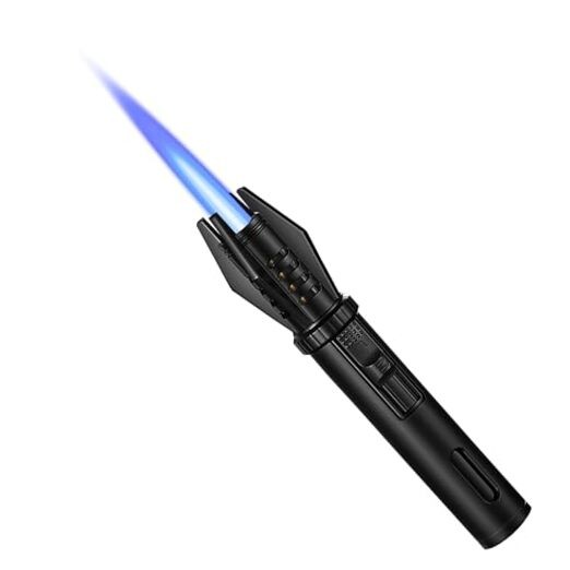 Mini Torch Lighter Straight Flame Bright Fire Small Refillable Butane Lighter