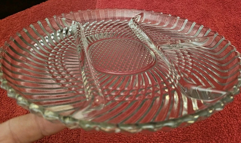 Vtg Oneida Jefferson Silver Plate Relish Dish Glass Liner #80352701A In Box