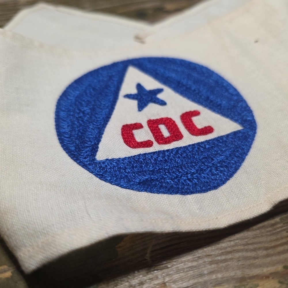 WW2 Era Civil Defense Command Armband Stitched Unissued