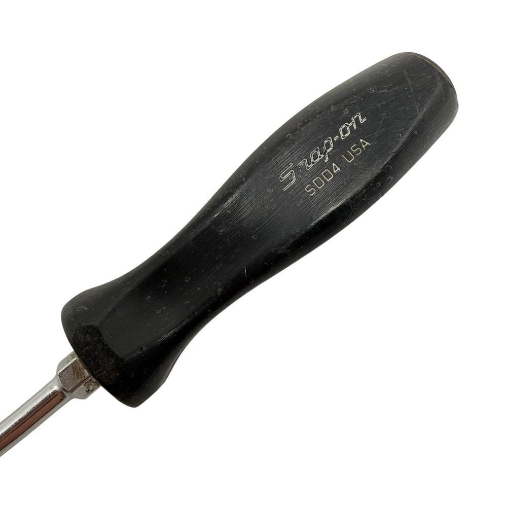 Snap On Tools SSD145 & SDD4 Flat Tip Slotted Screwdriver Black Hard Handle USA