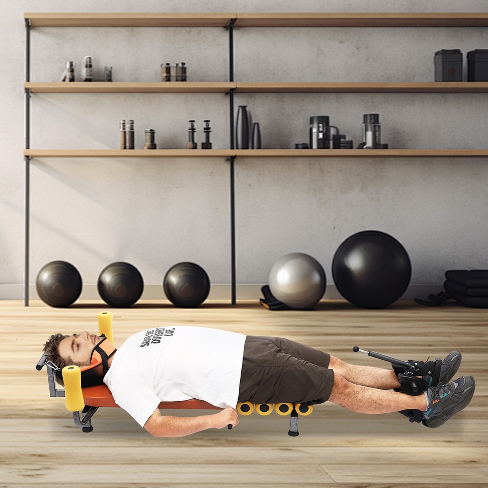 Traction Table Back Stretcher Back Stretch Bench Back&Neck Relie Cervical Spine
